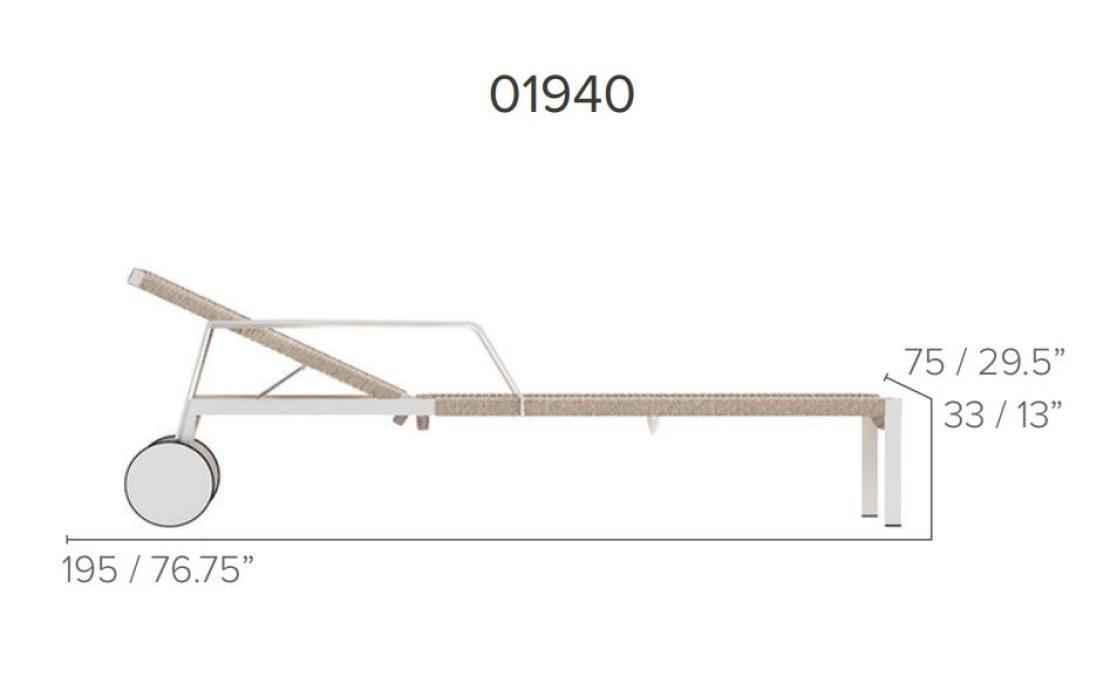Шезлонг уличныйот фабрики Tribù модель 01940/NODISUNLOUNGER