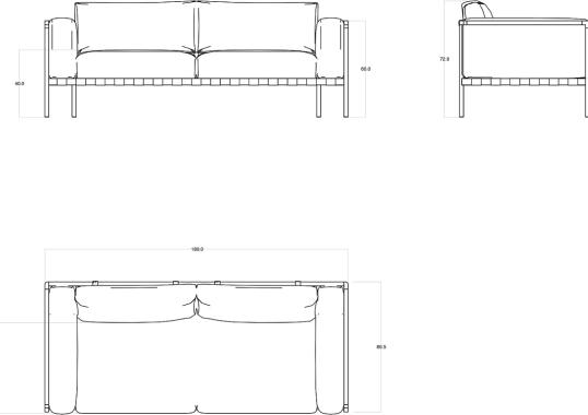 Уличный диван от фабрики Tribù модель NATALALU/SOFA