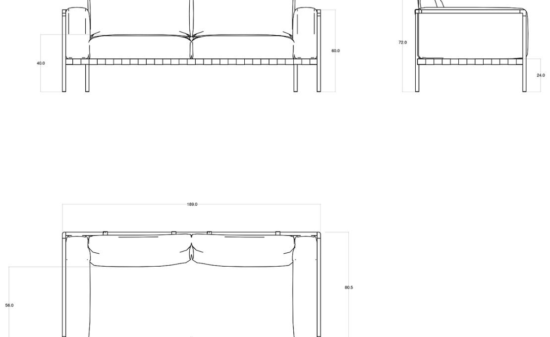Уличный диван от фабрики Tribù модель NATALALU/SOFA
