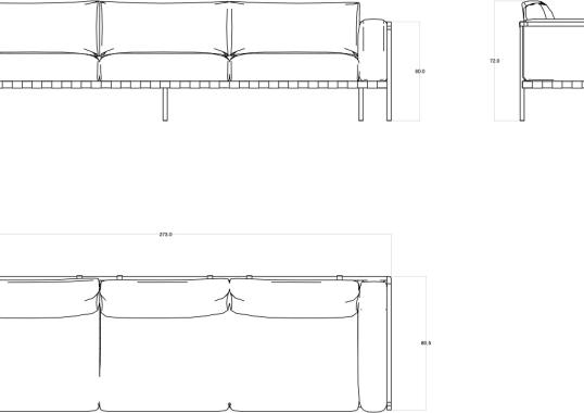 Уличный диван от фабрики Tribù модель NATALALU/SOFA