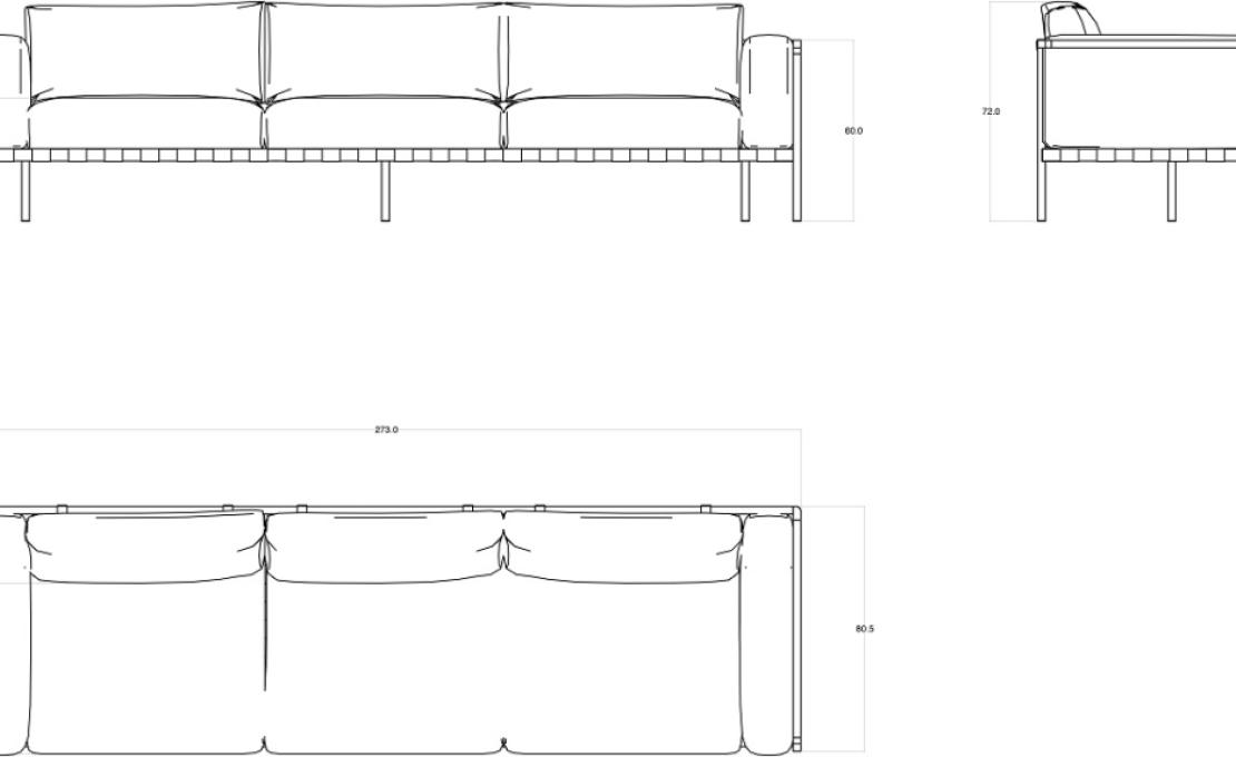 Уличный диван от фабрики Tribù модель NATALALU/SOFA