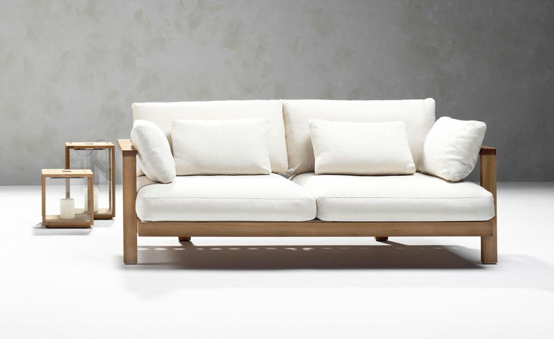 Уличный диван от фабрики Tribù модель PURESOFATEAK/SOFA