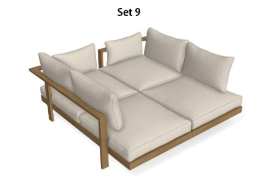 Уличный диван от фабрики Tribù модель PURESOFATEAK/SOFA