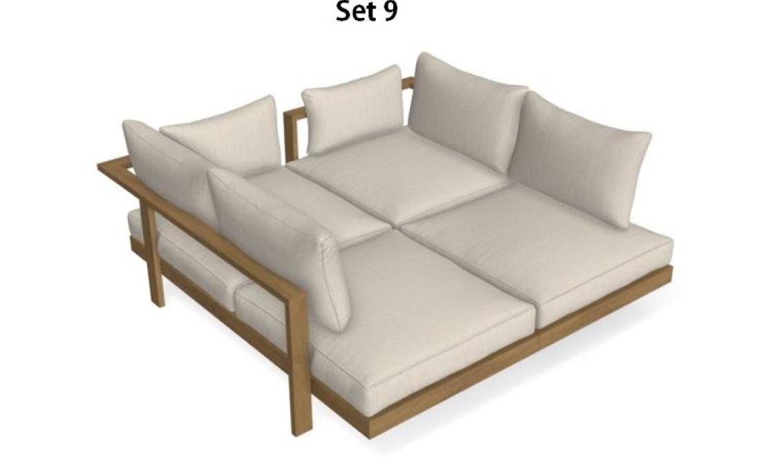 Уличный диван от фабрики Tribù модель PURESOFATEAK/SOFA