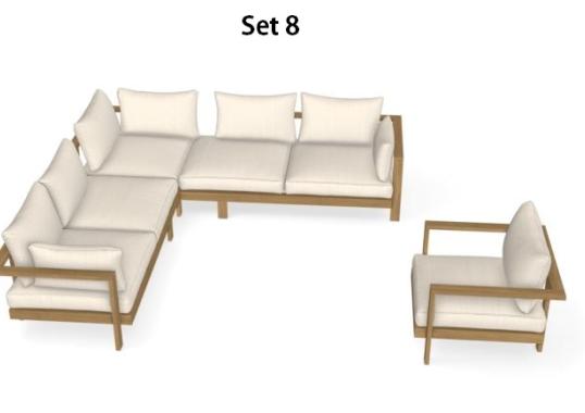 Уличный диван от фабрики Tribù модель PURESOFATEAK/SOFA