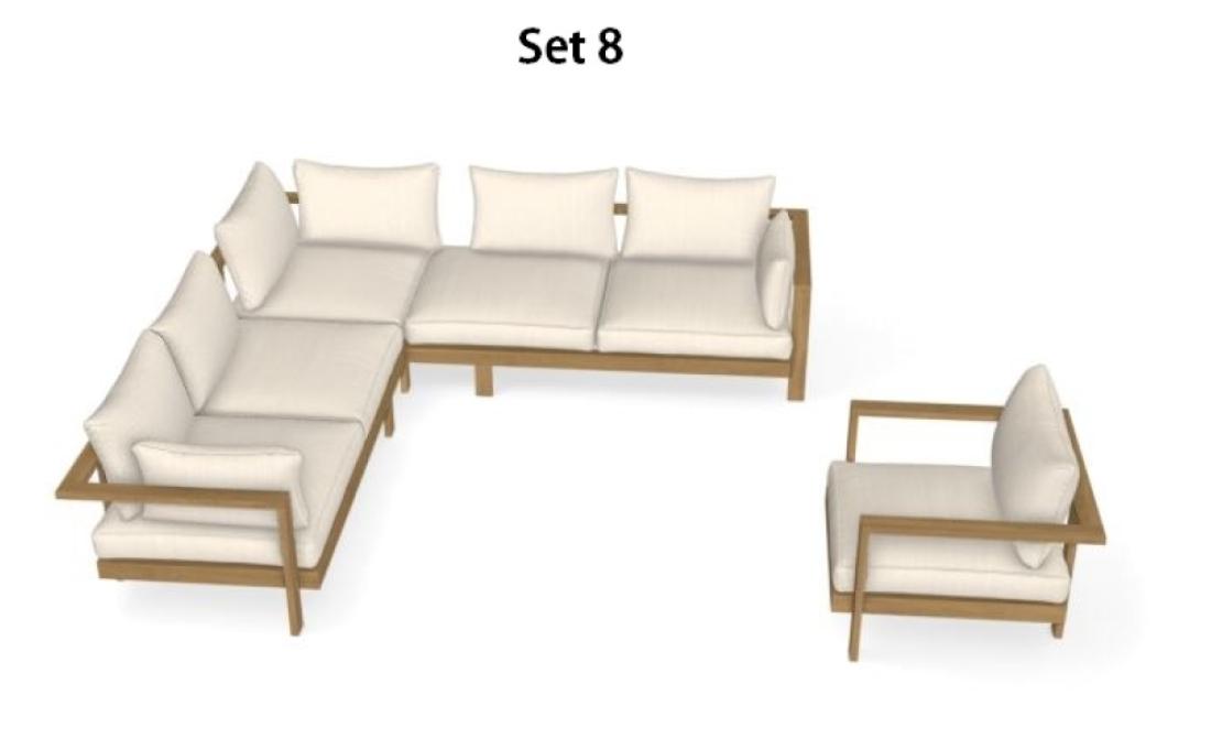 Уличный диван от фабрики Tribù модель PURESOFATEAK/SOFA