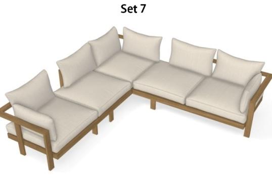 Уличный диван от фабрики Tribù модель PURESOFATEAK/SOFA