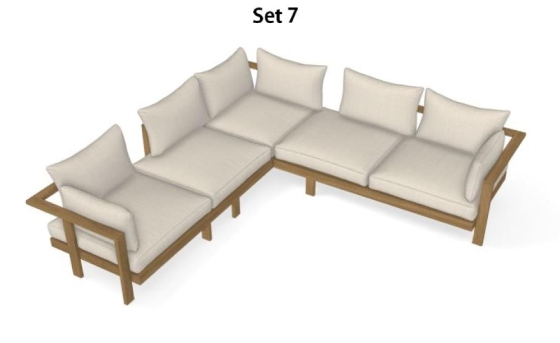 Уличный диван от фабрики Tribù модель PURESOFATEAK/SOFA