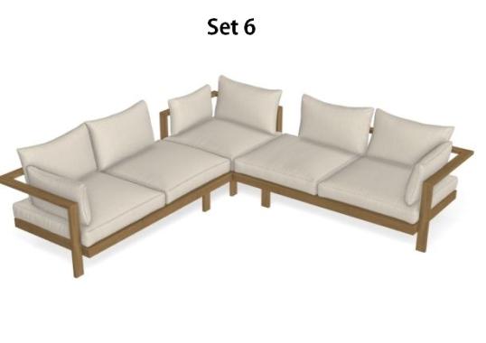 Уличный диван от фабрики Tribù модель PURESOFATEAK/SOFA