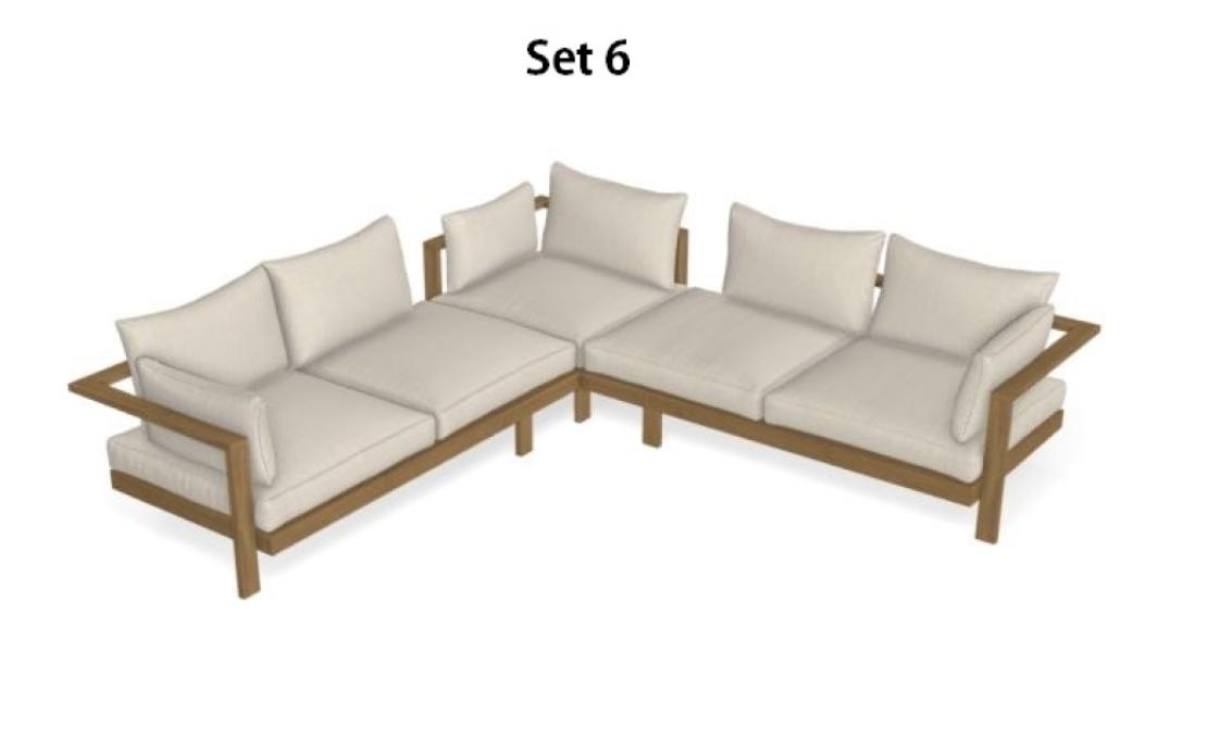 Уличный диван от фабрики Tribù модель PURESOFATEAK/SOFA