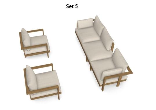 Уличный диван от фабрики Tribù модель PURESOFATEAK/SOFA
