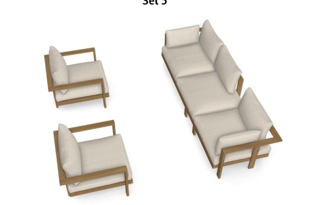 Уличный диван от фабрики Tribù модель PURESOFATEAK/SOFA