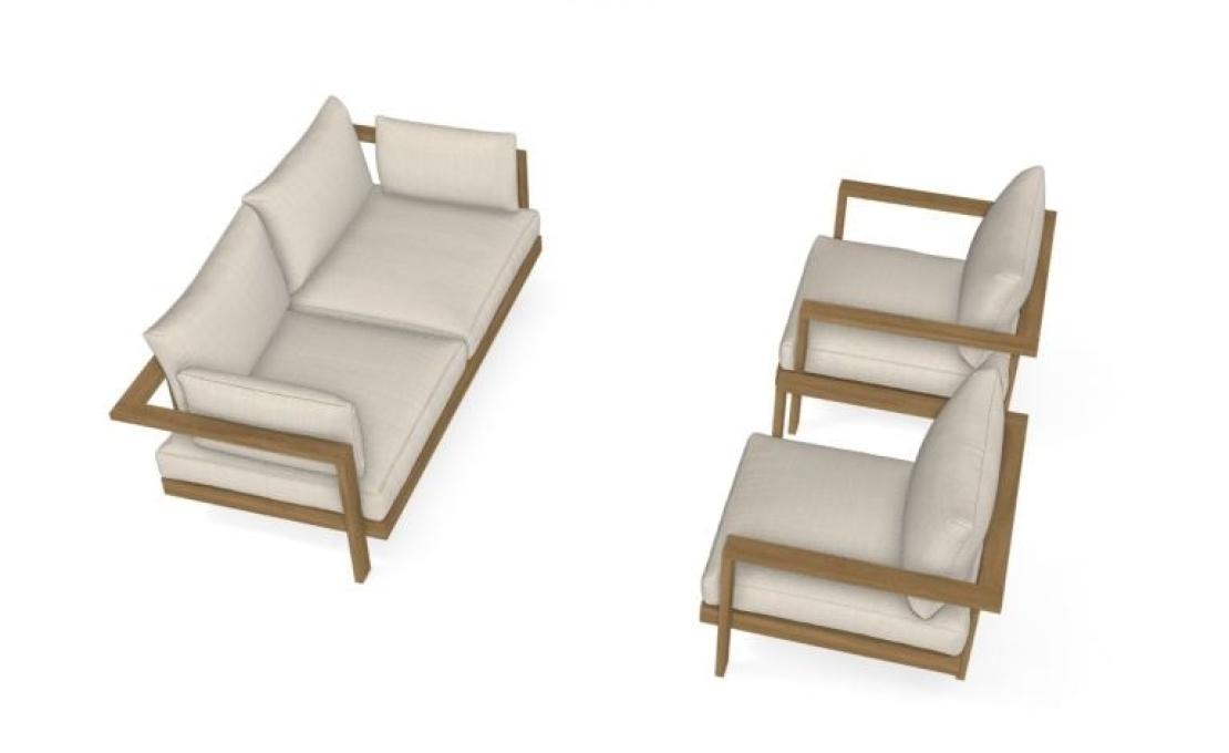 Уличный диван от фабрики Tribù модель PURESOFATEAK/SOFA