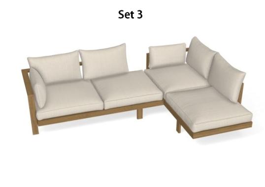 Уличный диван от фабрики Tribù модель PURESOFATEAK/SOFA