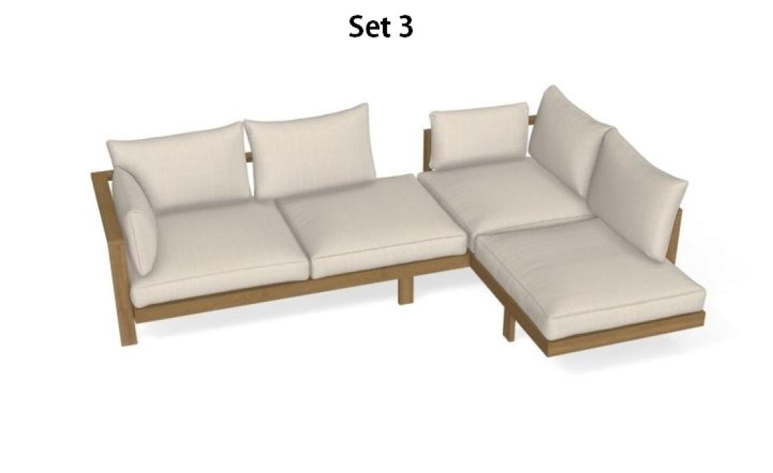 Уличный диван от фабрики Tribù модель PURESOFATEAK/SOFA