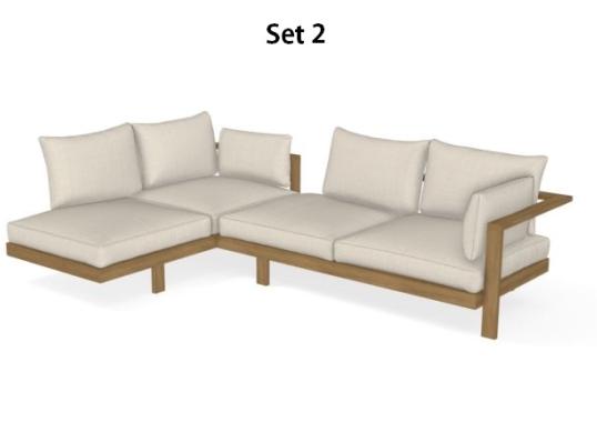 Уличный диван от фабрики Tribù модель PURESOFATEAK/SOFA