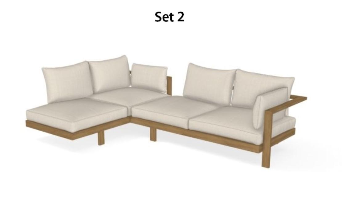 Уличный диван от фабрики Tribù модель PURESOFATEAK/SOFA