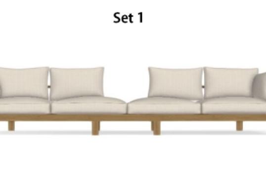 Уличный диван от фабрики Tribù модель PURESOFATEAK/SOFA