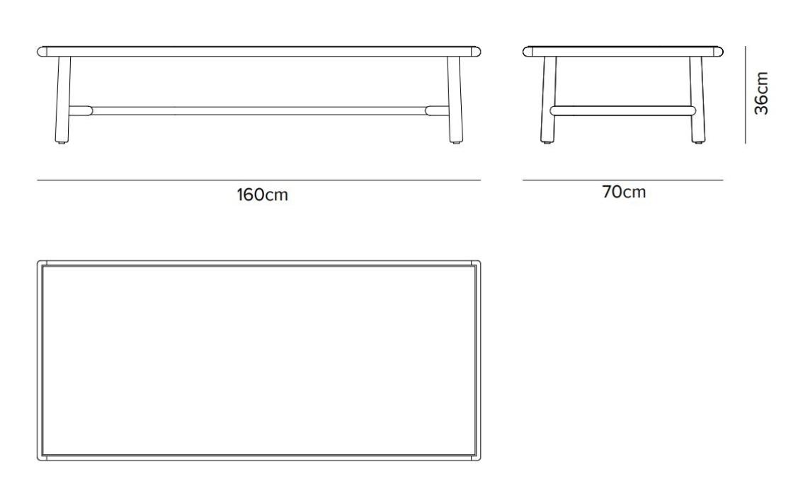 Уличный стол от фабрики Tribù модель UKIYO/SIDETABLE