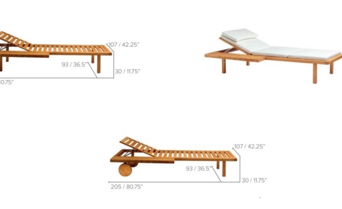Шезлонг уличныйот фабрики Tribù модель 0174/VISAVISLOUNGER