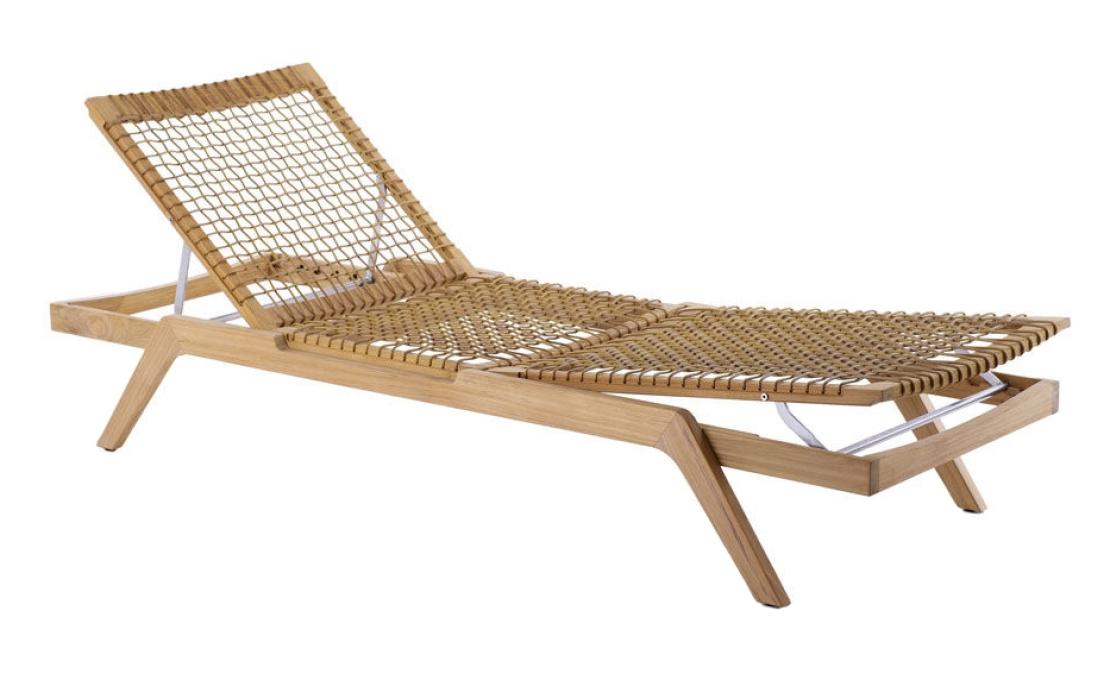 Шезлонг уличныйот фабрики Unopiù модель LESY-Synthesis Sunlounger