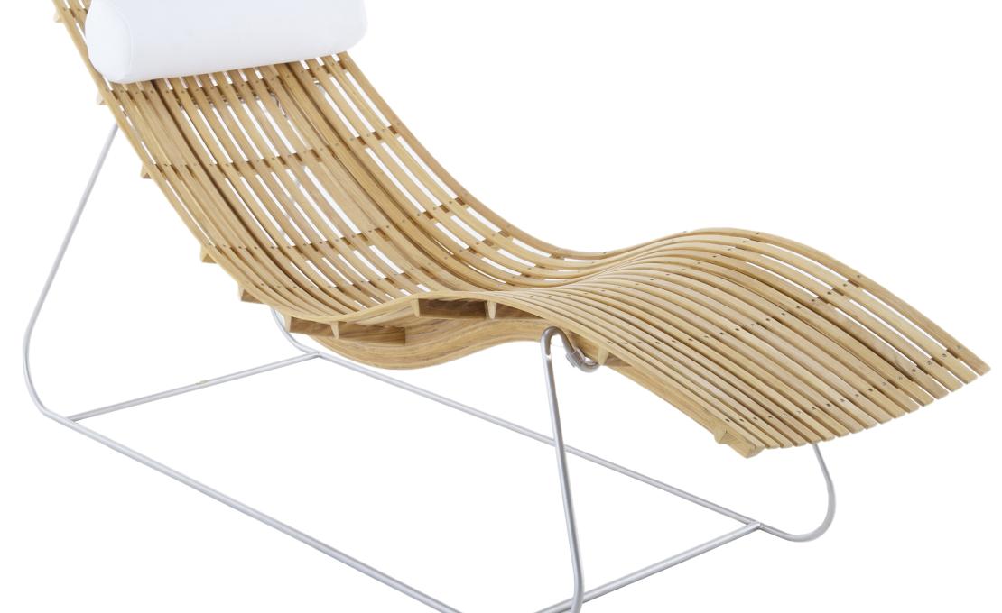 Шезлонг уличныйот фабрики Unopiù модель SWIDO-Swing Chaise Longue