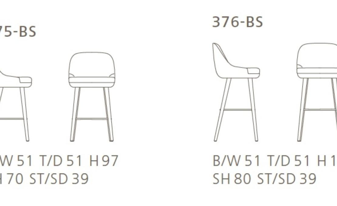 Барный стул от фабрики Walter Knoll модель 375 Bar
