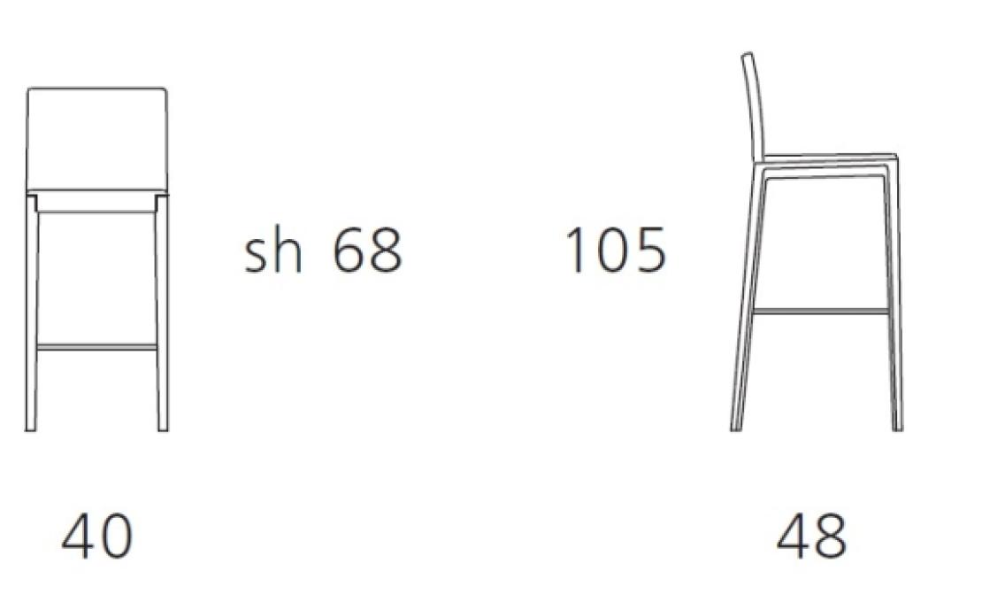 Барный стул от фабрики Walter Knoll модель Andoo 
