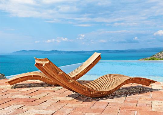 Шезлонг уличныйот фабрики Unopiù модель SWIDO-Swing Chaise Longue
