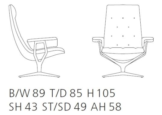 Кресло от фабрики Walter Knoll модель Healey Soft Arm