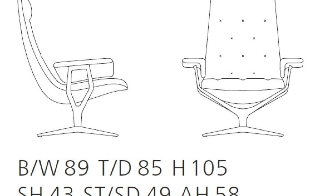 Кресло от фабрики Walter Knoll модель Healey Soft Arm