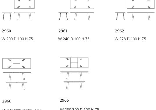 Стол от фабрики Walter Knoll модель Tadeo Table with Wooden Legs