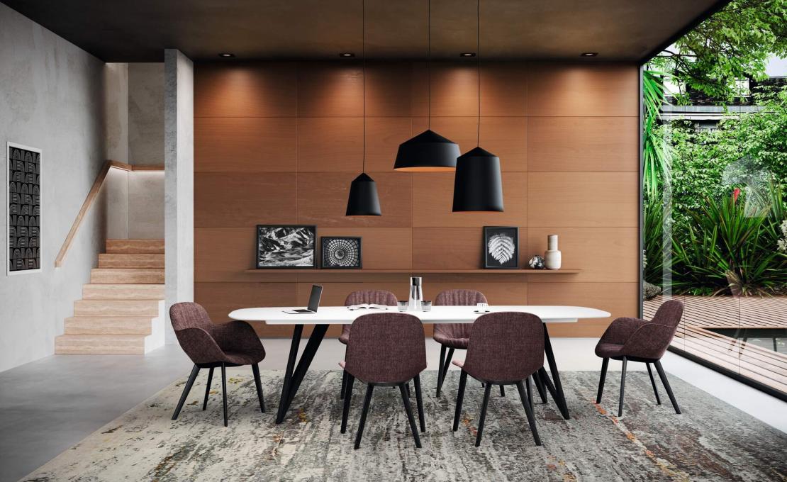 Стул от фабрики Walter Knoll модель Sheru  with Wooden Legs