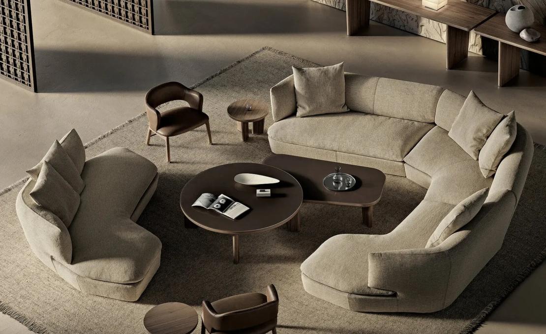 Диван модель Quincy фабрики Flexform - дизайн Антонио Читтерио