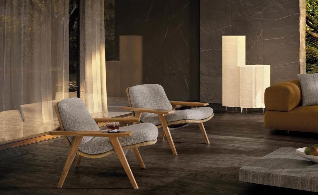 Кресло модель Elas Cord Outdoor фабрики Minotti - Marcio Kogan
