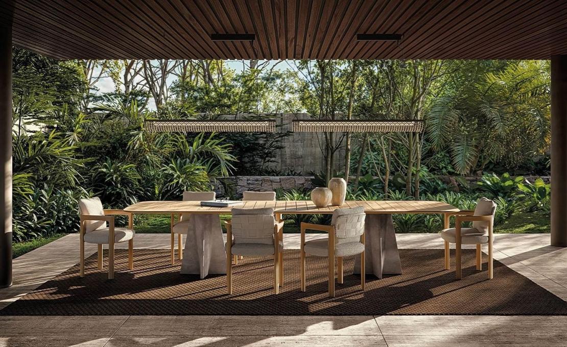 Стол модель Brutalist Outdoor фабрики Minotti - Giampiero Tagliaferri