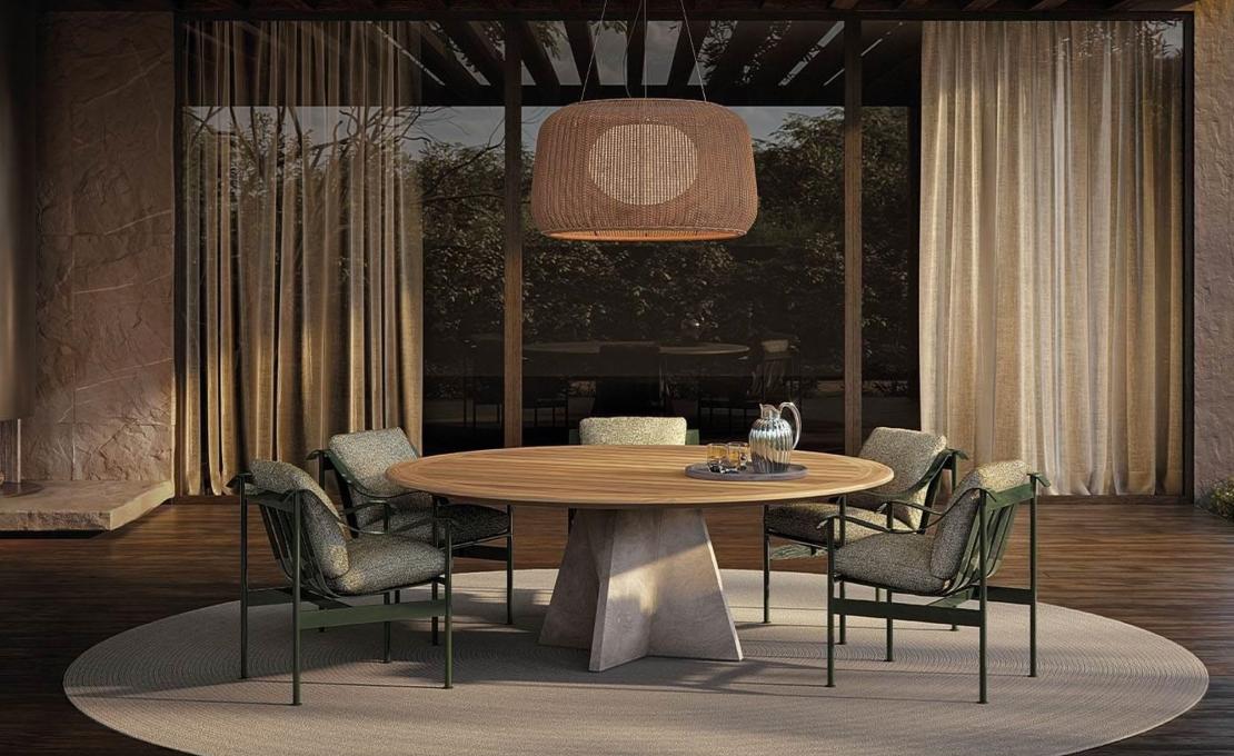 Стол модель Brutalist Outdoor фабрики Minotti - Giampiero Tagliaferri