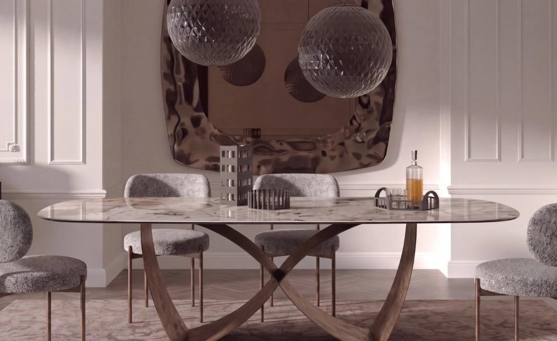 Стол модель Infinito фабрики Tonin Casa - Tonin Casa Creatives