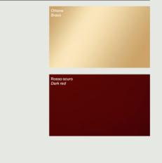 Фотографии образцов отделок и возможных цветов фабрики Foscarini Lighting