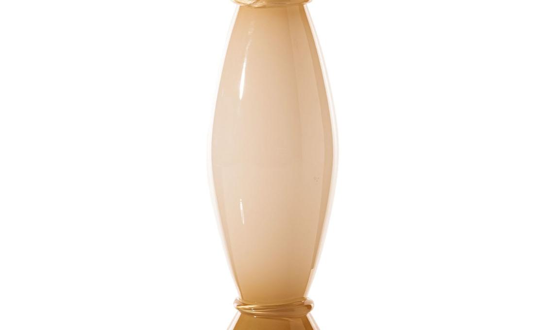 Декоративная Ваза от фабрики Venini модель Acco Glossy Peach Milk Murano Glass 