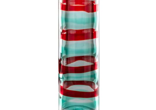 Декоративная ваза Venini Anelli Mint Green and Red image 1