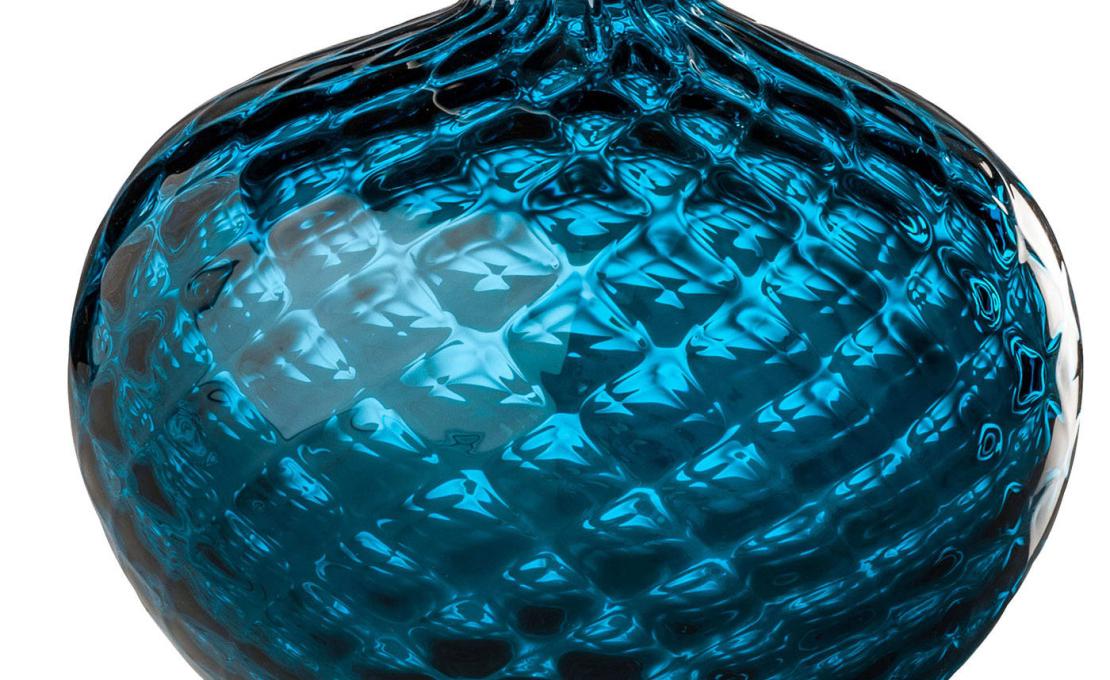 Декоративная Ваза от фабрики Venini модель Balloton Horizon Blue