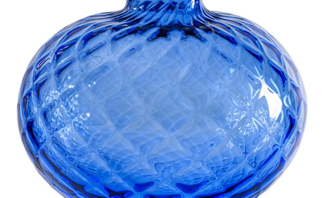 Декоративная Ваза от фабрики Venini модель Balloton Sapphire Blue