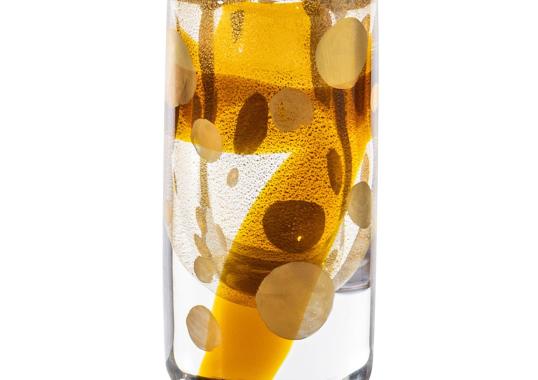 Декоративная ваза Venini Cilindro XS Golden Murano Glass image 1