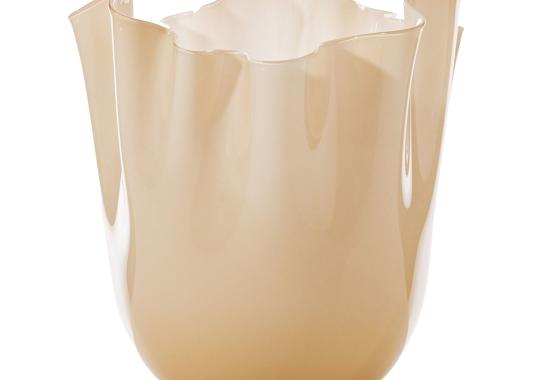 Декоративная ваза Venini Fazzoletto Medium Glossy Peach Milk Murano Glass image 1