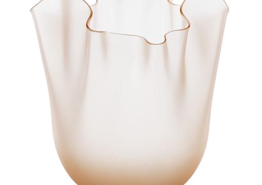 Декоративная ваза Venini Fazzoletto Medium Satin Peach Transparent Murano Glass image 1