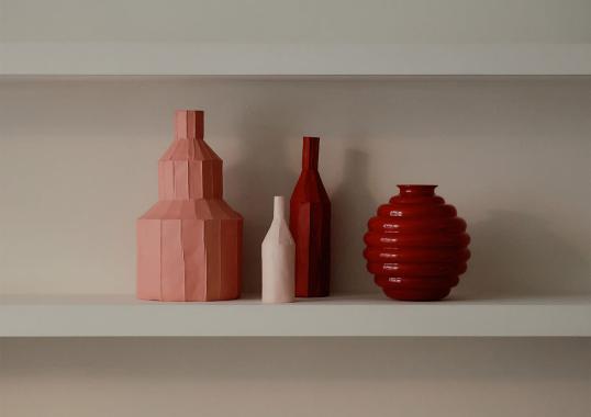 Декоративная Ваза от фабрики Venini модель Deco Red 
