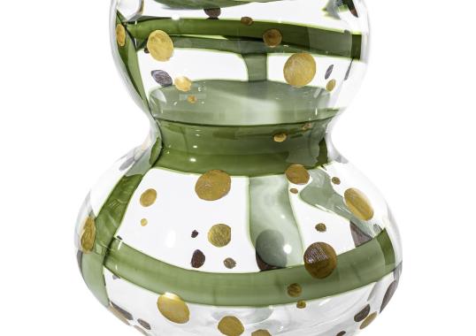 Декоративная ваза Venini Gran Bulbo Mini Gold and Green image 1