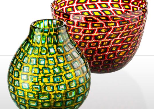 Декоративная Ваза от фабрики Venini модель Murrine Romane 