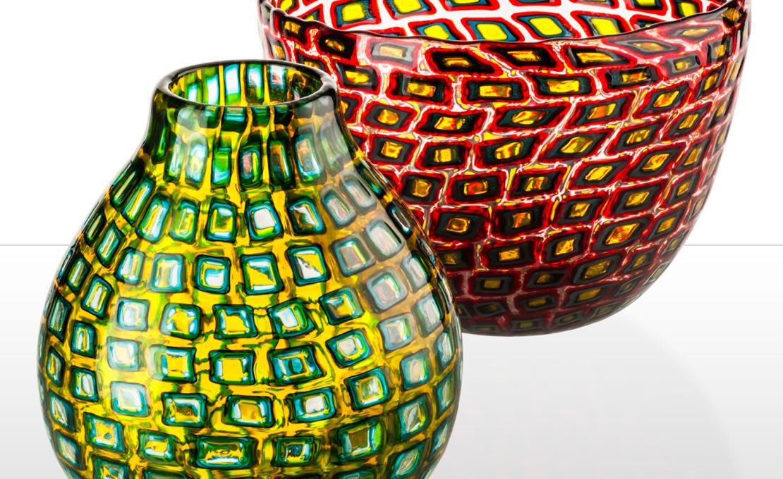 Декоративная Ваза от фабрики Venini модель Murrine Romane 